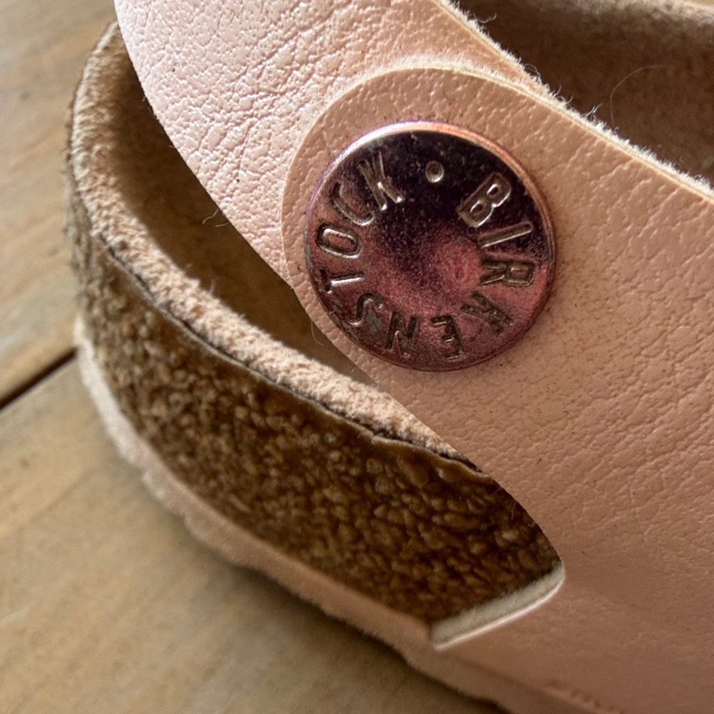Birkenstock Tan Suede Footbed Sandals - Picture 6 of 6